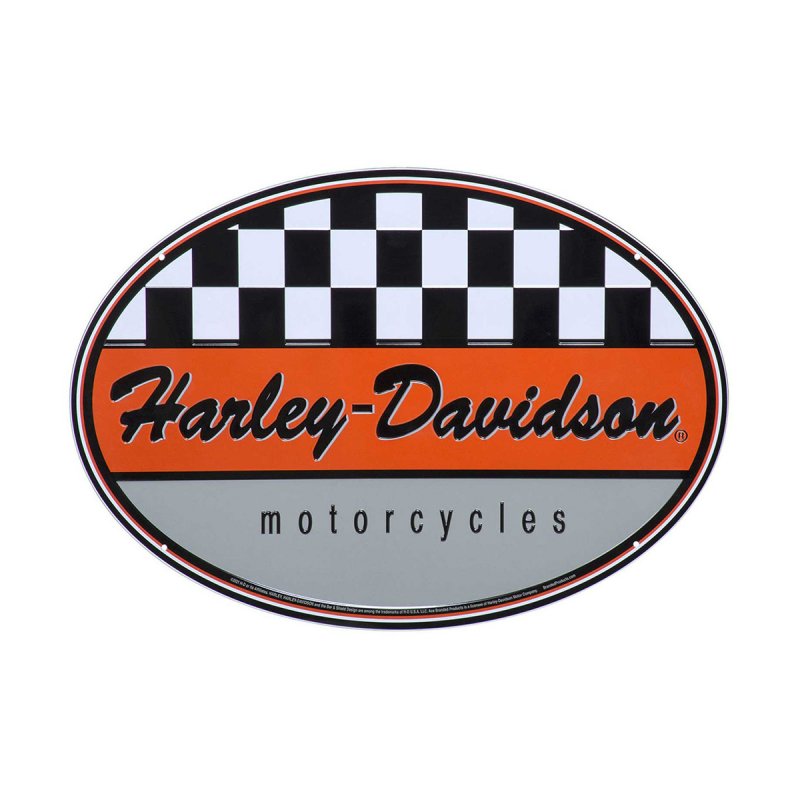 Quadro in metallo racing oval tin sign