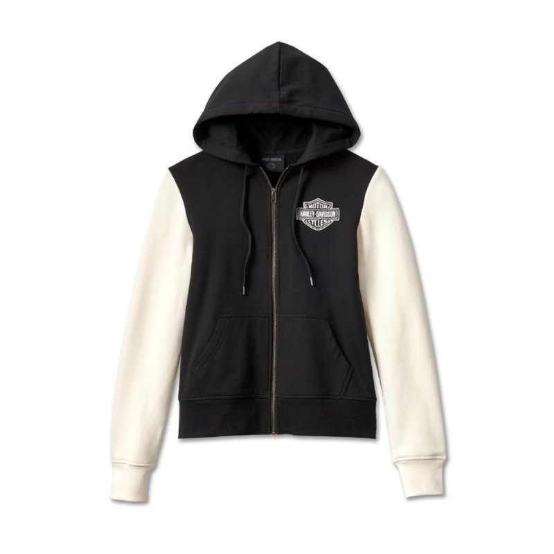 Felpa con zip black white in edizione limitata