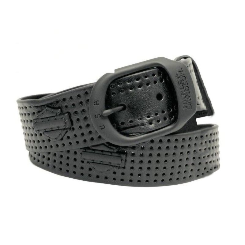 Cintura Black Buckle B&S in pelle nera