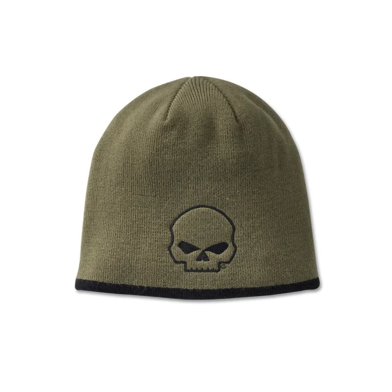 Berretto Willie G Skull Knit Beanie Grape Leaf