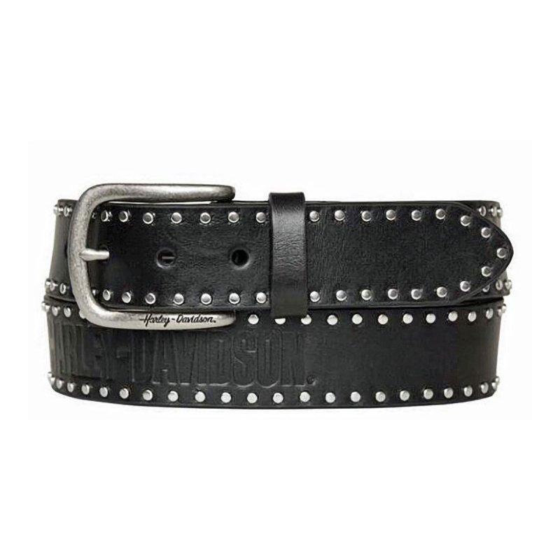 Cintura Flames Belt Flat Head Stud Detailing black