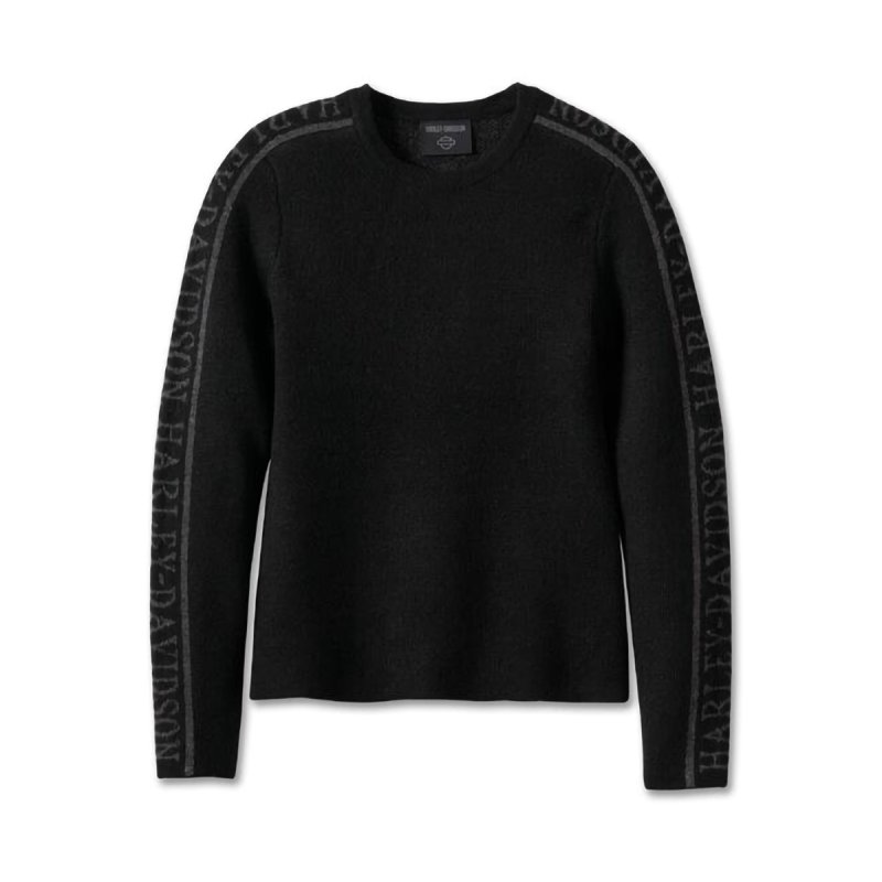 Maglione black con scritta sulle maniche limited edition