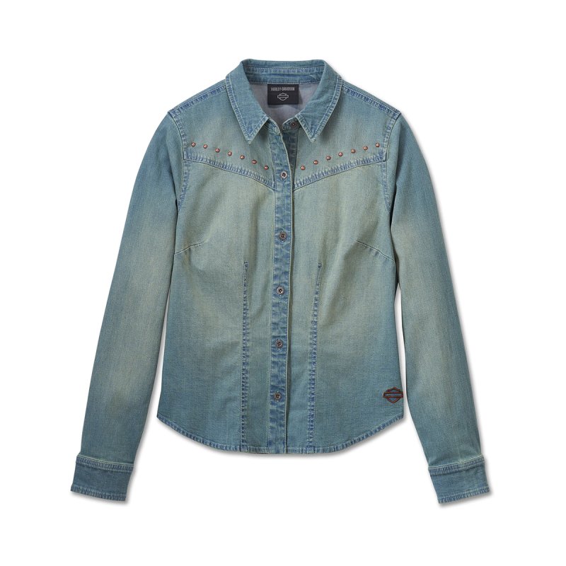 Camicia H-D in denim con borchie in Edizione Limitata