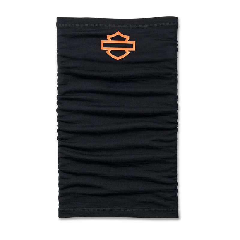 Scaldacollo Bar&Shield in lana merino fibra traspirante con proprietà termoregolatrici Harley Black in Edizione Limitata