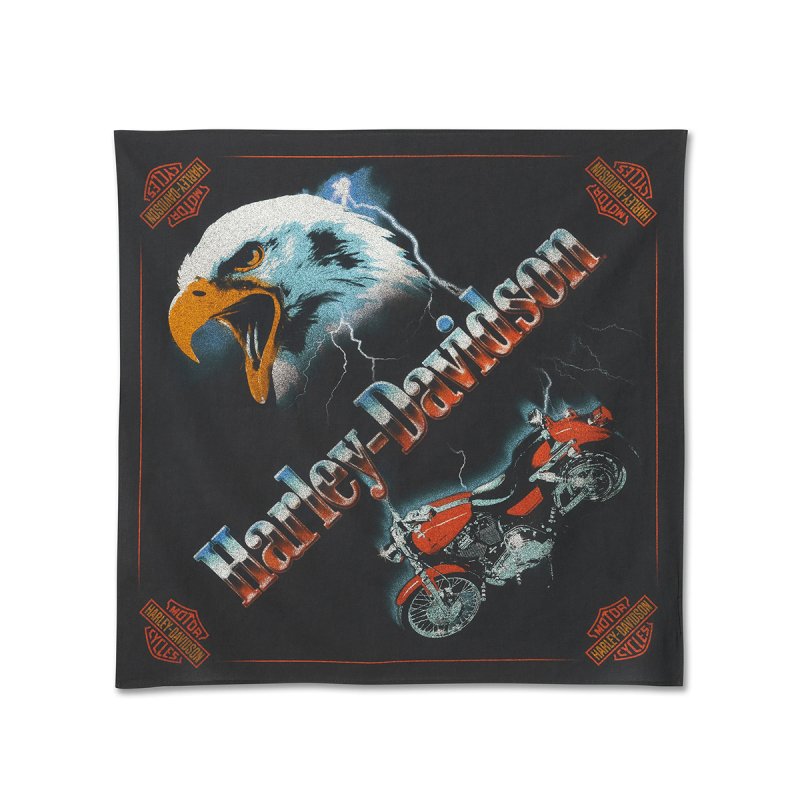 Bandana H-D Eagle Rider Black in cotone misure 56X56 in Edizione Limitata