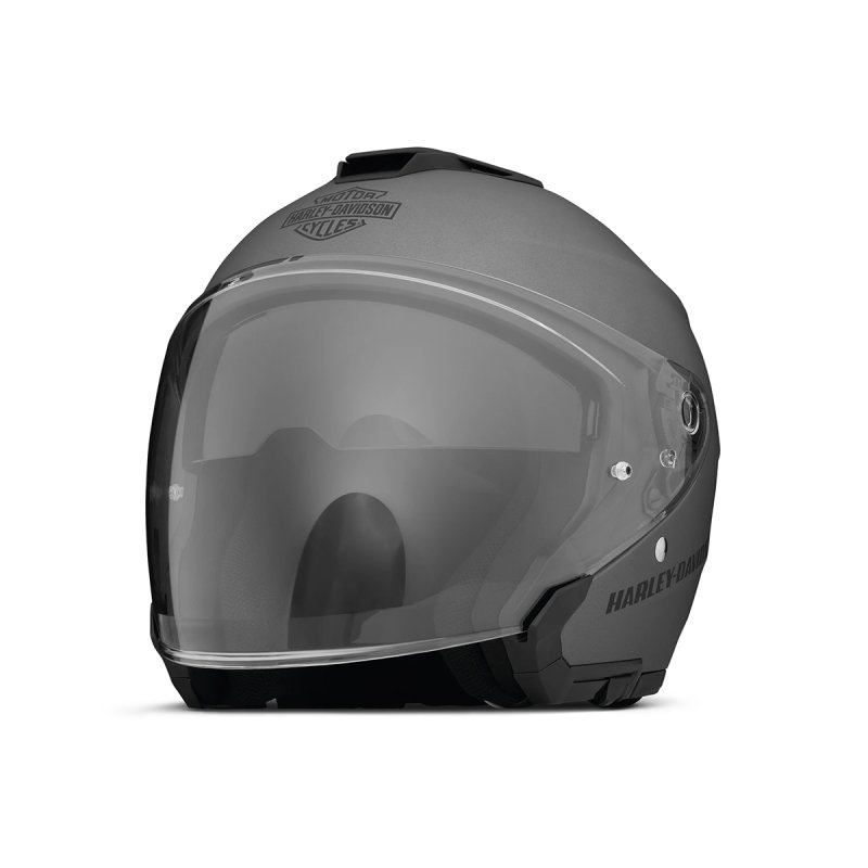 Casco 3/4 H33 Maywood II con visiera antisole Matte Black Silver