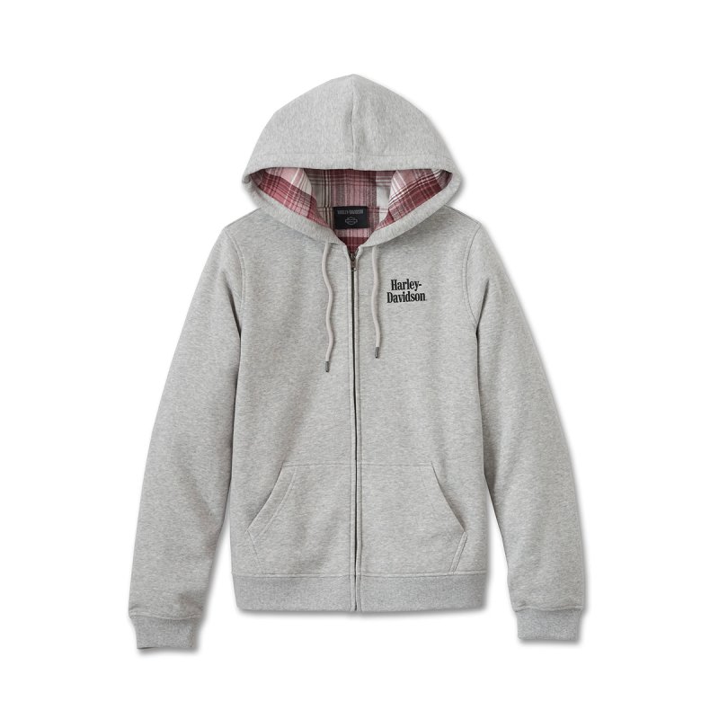 Felpa in Limited Edition con cappuccio e zip intera foderata in flanella Forever