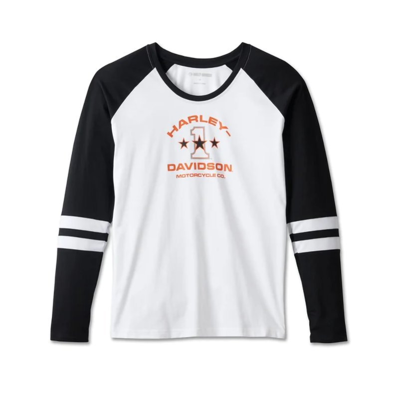Maglia leggera First-Class Colorblock Bright White e Harley Black