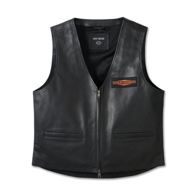 Gilet in pelle Harley-Davidson City in Limited Edition nero