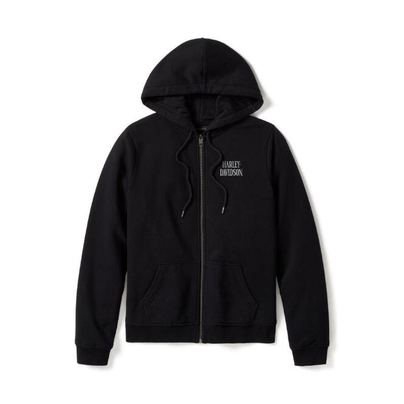 Felpa Con Cappuccio Con Zip Frontale Speciale Da Donna - Black Beauty Heather 1 - Foto 8