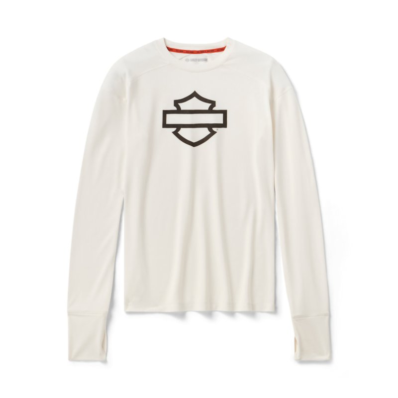 Maglia a maniche lunghe B&S bianca