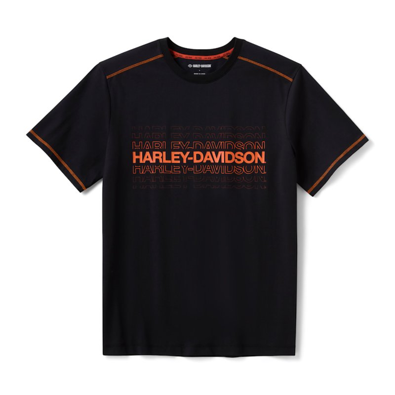 T-shirt uomo black e orange