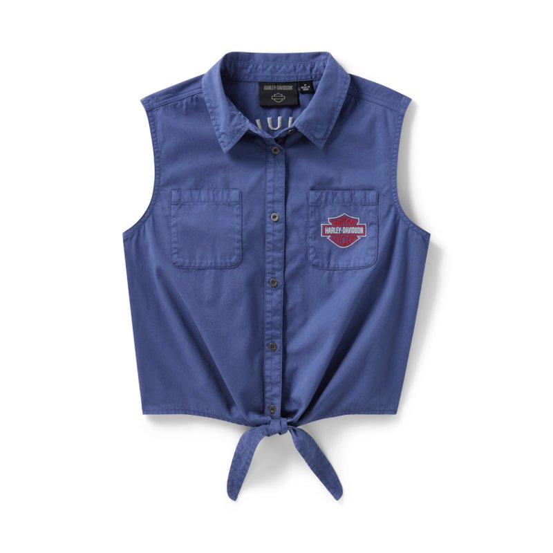 Smanicato donna blu